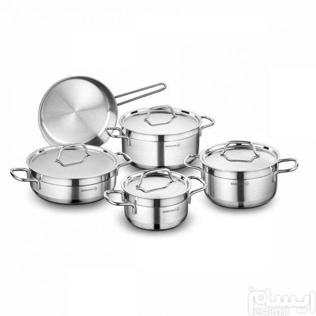 سرویس قابلمه 9 پارچه استیل کرکماز A-1660