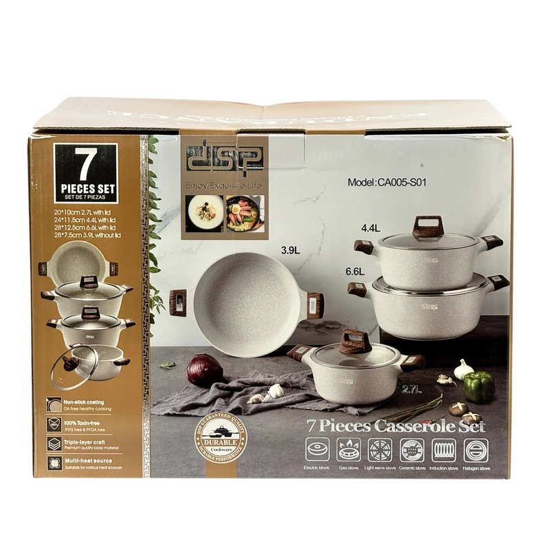 سرویس قابلمه و تابه 7 پارچه دی اس پی مدل CA005-S01