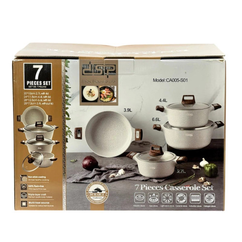 سرویس قابلمه و تابه 7 پارچه دی اس پی مدل CA005-S01
